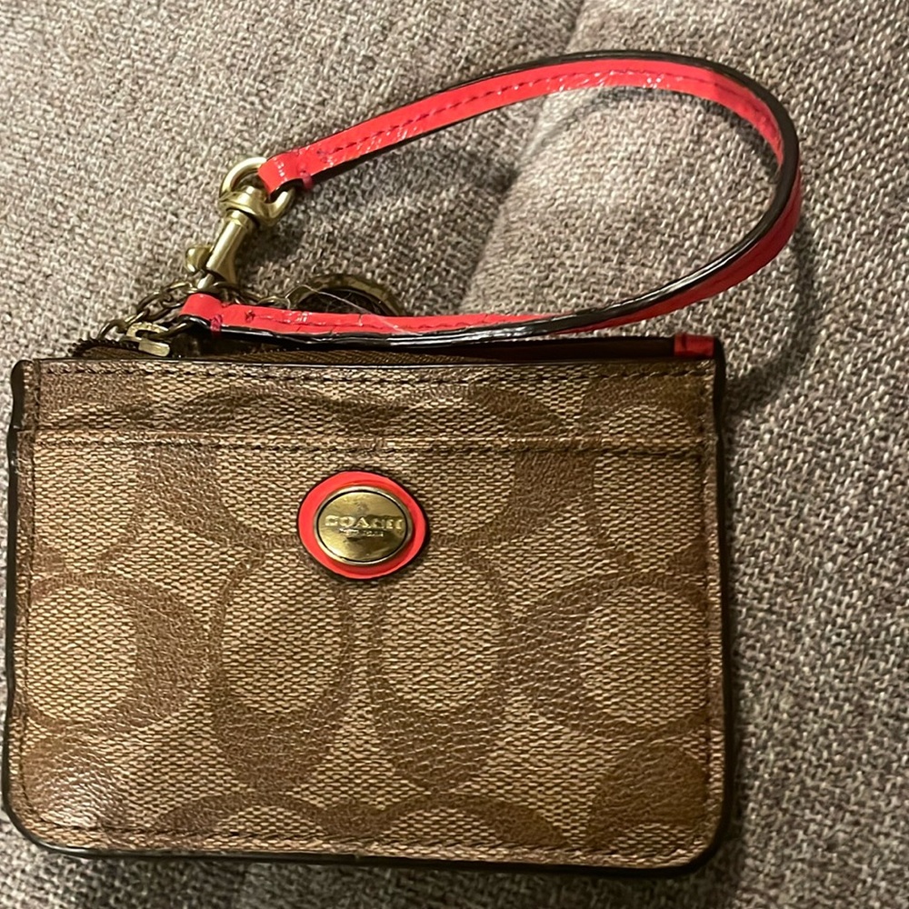 Coach mini wristlet card holder
